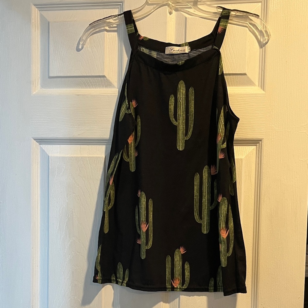 Black and Green Plaid Top